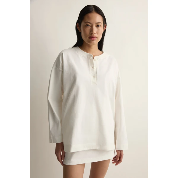 Posse Maeve Long Sleeve Top in Vintage White | Long Sleeve | Luxury Shoes , view 3
