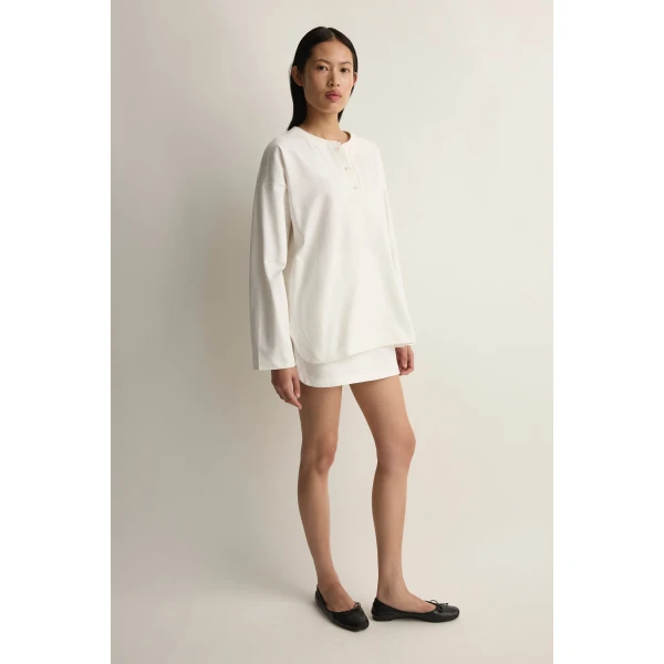 Posse Maeve Long Sleeve Top in Vintage White | Long Sleeve | Luxury Shoes , view 4