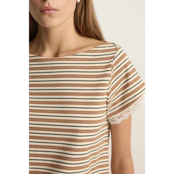Posse Maeve Mini Dress in Toffee Stripe | Mini Dresses | Luxury Shoes , view 3