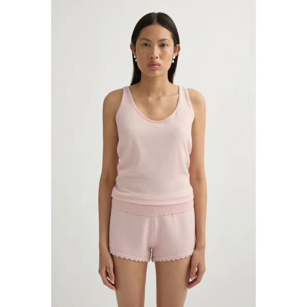 Posse Maisie Tank in Soft Pink | Sleeveless | Luxury Shoes , view 2