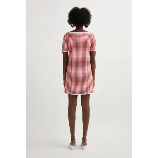 Posse Micah Dress in Red Gingham | Midi Dresses | Luxury Shoes , view 5