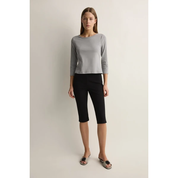Posse Mina Capri in Black | Pants | Luxury Shoes , view 2