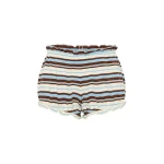 Posse Nadine Ruffle Short in Chocolate Multi Stripe | Shorts | Luxury Shoes 