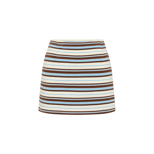 Nadine Skirt in Chocolate Multi Stripe