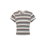 Posse Nadine Tee in Chocolate Multi Stripe | T-shirts | Luxury Shoes 