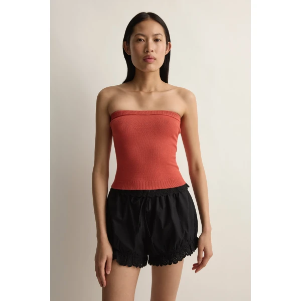 Posse Noah Strapless Top in Apple | Sleeveless | Luxury Shoes , view 2
