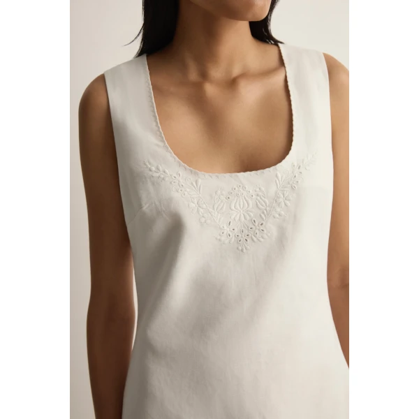 Posse Odette Mini Dress in Cream | Mini Dresses | Luxury Shoes , view 3