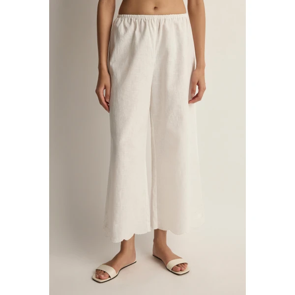 Posse Odette Pant in Cream | Pants | Luxury Shoes , view 2