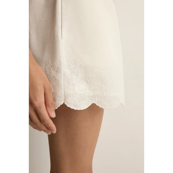 Posse Odette Short in Cream | Shorts | Luxury Shoes , view 4