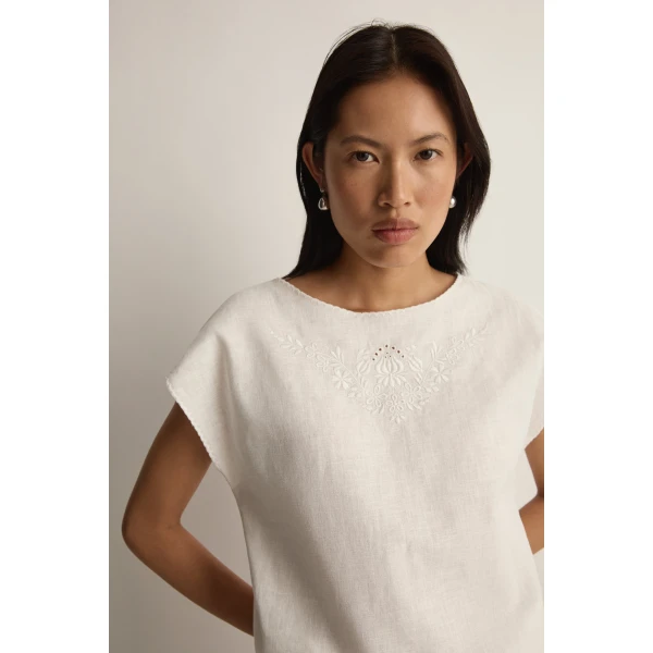 Posse Odette Top in Cream | Tops | Luxury Shoes , view 3