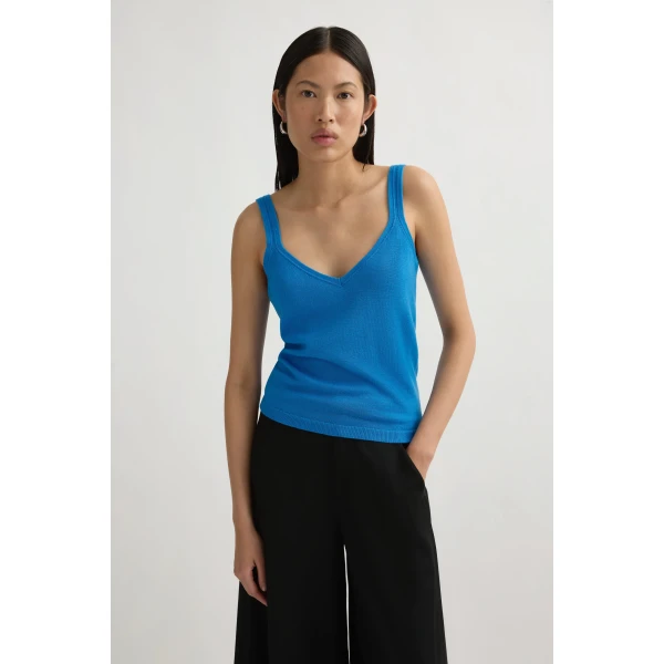 Posse Petra Tank in Bright Blue | Sleeveless | Luxury Shoes , view 2