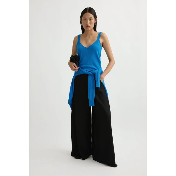 Posse Petra Tank in Bright Blue | Sleeveless | Luxury Shoes , view 3