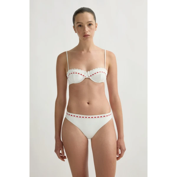 Posse Pia Bottom in Vintage White Red | Bikini | Luxury Shoes , view 3