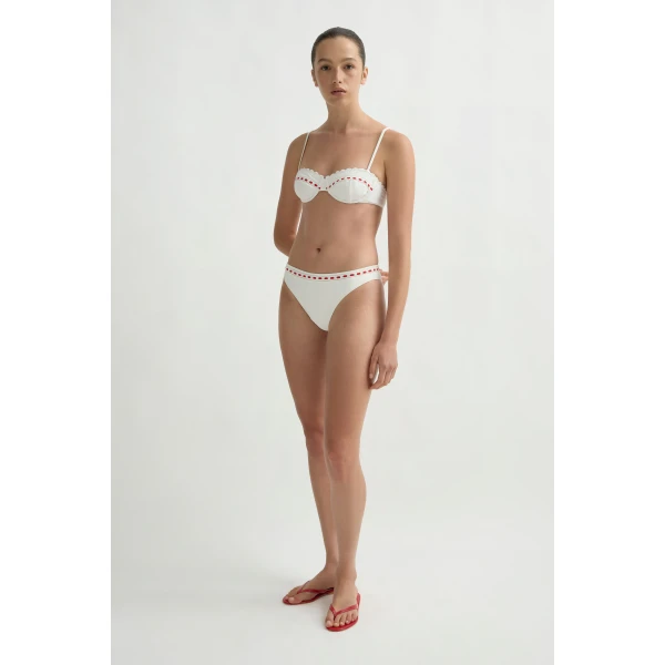 Posse Pia Bottom in Vintage White Red | Bikini | Luxury Shoes , view 4
