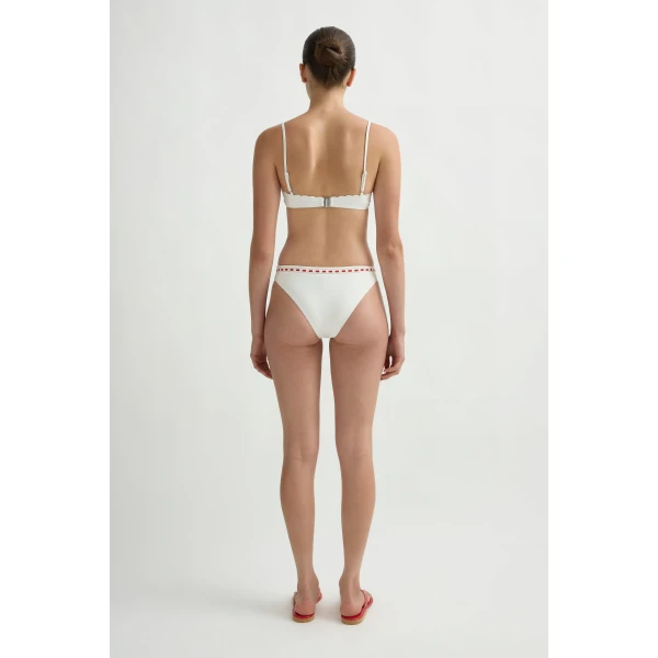 Posse Pia Bottom in Vintage White Red | Bikini | Luxury Shoes , view 5