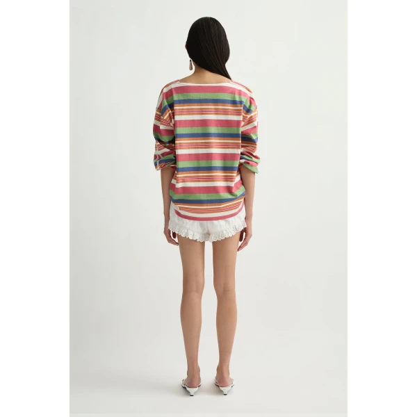 Posse Polly Top in Bayadere Stripe | Tops | Luxury Shoes , view 5