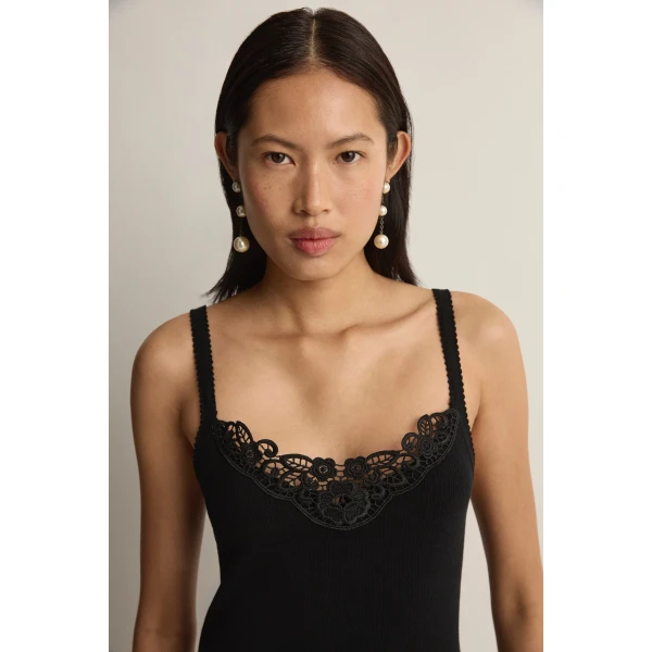 Posse Posy Tank in Black | Sleeveless | Luxury Shoes , view 4
