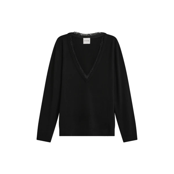 Posse Primrose Sweater in Black | Sweaters | Luxury Shoes 