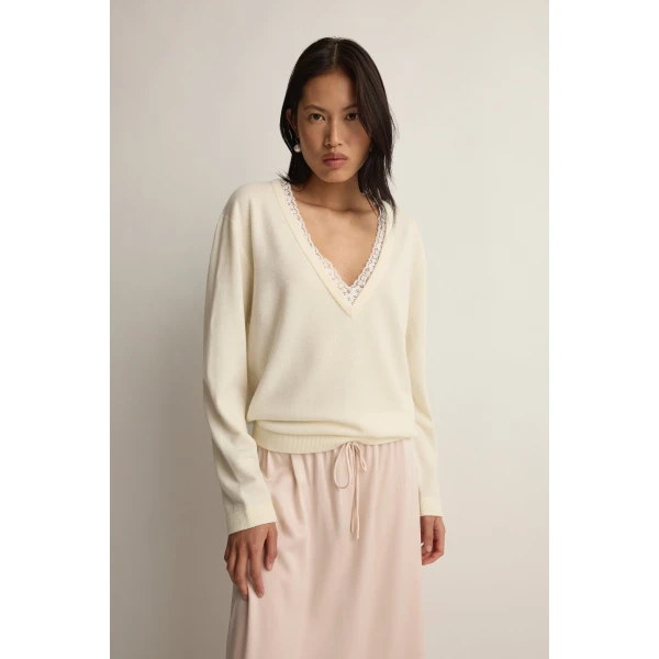 Posse Primrose Sweater in Cloud | Sweaters | Luxury Shoes , view 2