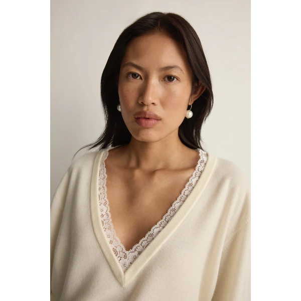 Posse Primrose Sweater in Cloud | Sweaters | Luxury Shoes , view 5