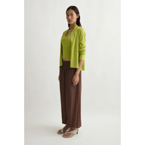 Posse Rae Cardigan in Chartreuse | Cardigan | Luxury Shoes , view 4