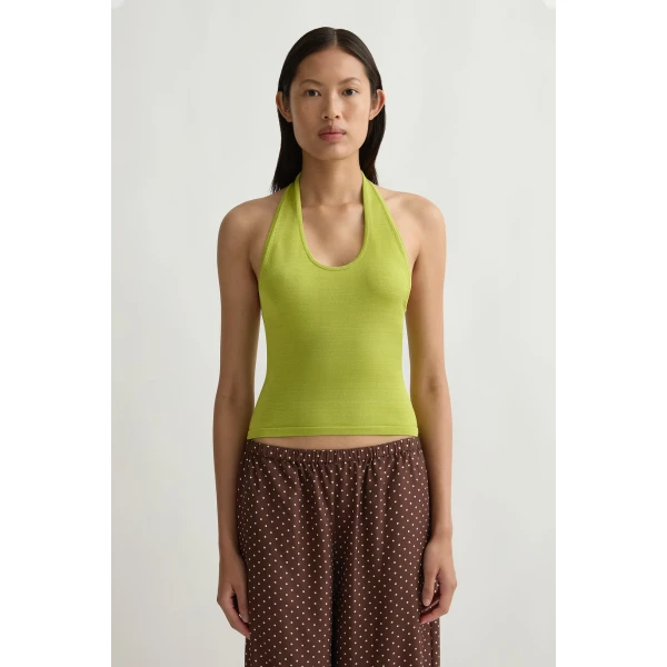 Posse Rae Tank in Chartreuse | Sleeveless | Luxury Shoes , view 2