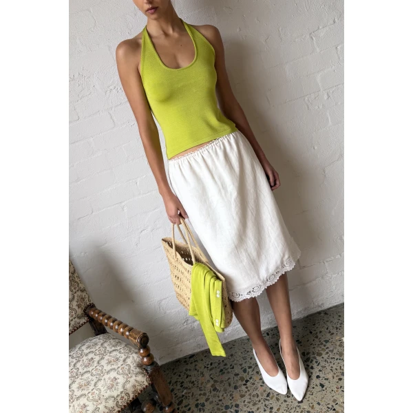 Posse Rae Tank in Chartreuse | Sleeveless | Luxury Shoes , view 3