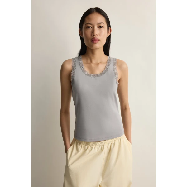 Posse Roberta Tank in Grey | Sweaters | Luxury Shoes , view 2