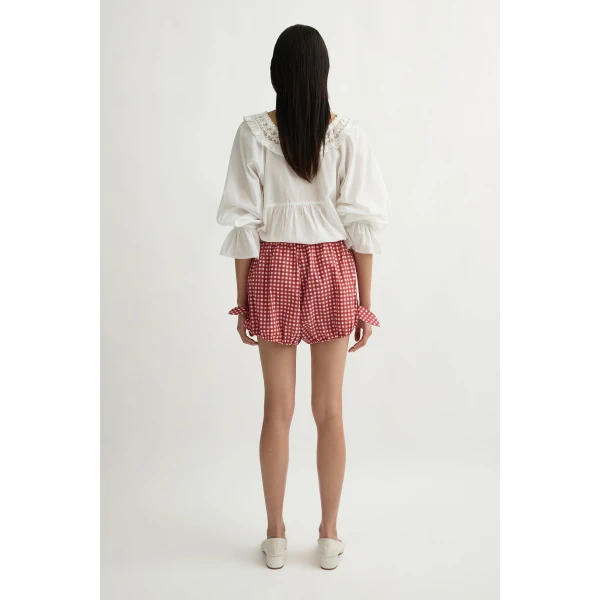 Posse Rosie Short in Rose Gingham | Shorts | Luxury Shoes , view 5