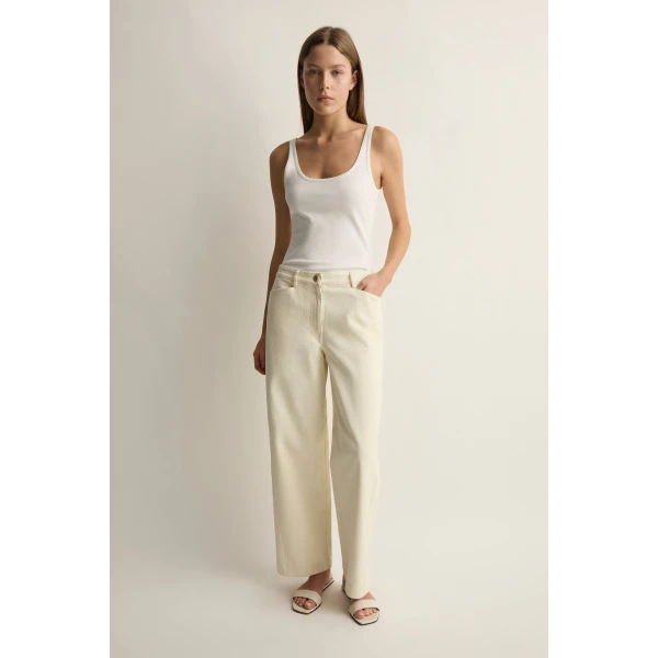 Posse Ryder Pant in Cream | Pants | Luxury Shoes , view 2
