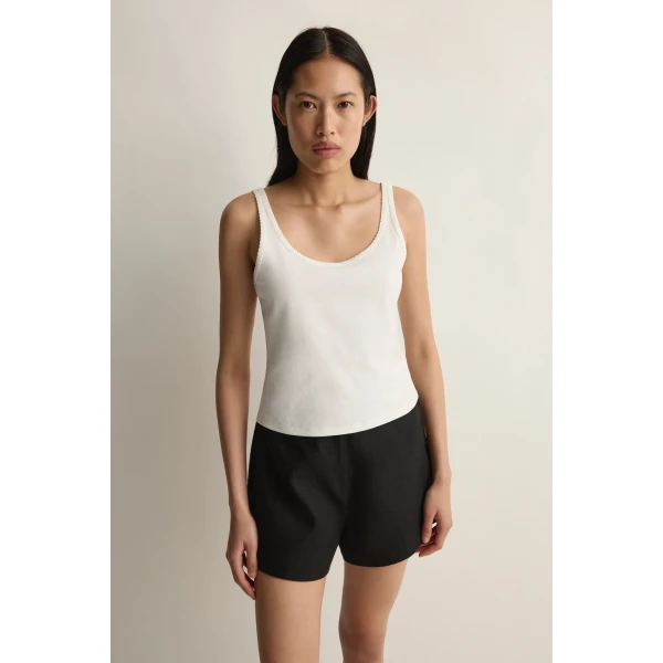 Posse Sable Tank in Vintage White | Sleeveless | Luxury Shoes , view 2