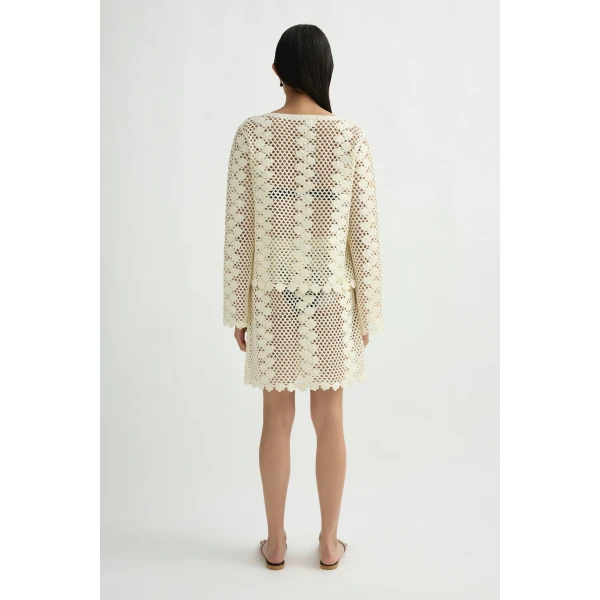 Posse Saskia Cardigan in Ivory | Cardigan | Luxury Shoes , view 5