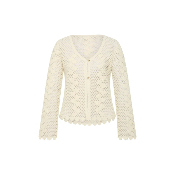 Posse Saskia Cardigan in Ivory | Cardigan | Luxury Shoes 
