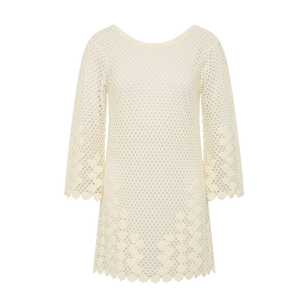 Posse Saskia Dress in Ivory | Midi Dresses | Luxury Shoes 