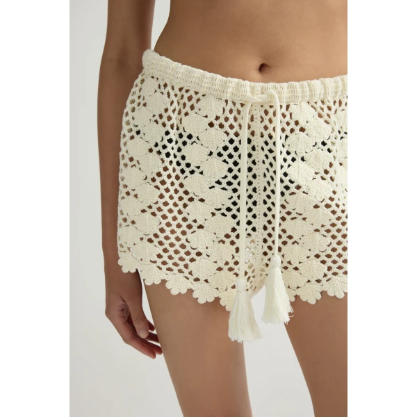 Posse Saskia Short in Ivory | Shorts | Luxury Shoes , view 3