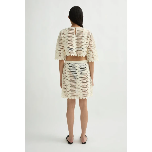 Posse Saskia Top in Ivory | Tops | Luxury Shoes , view 5