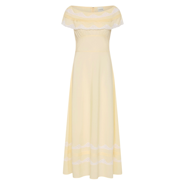 Posse Tabitha Sundress in Buttermilk | Midi Dresses | Luxury Shoes 