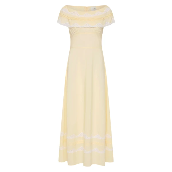Posse Tabitha Sundress in Buttermilk | Midi Dresses | Luxury Shoes 