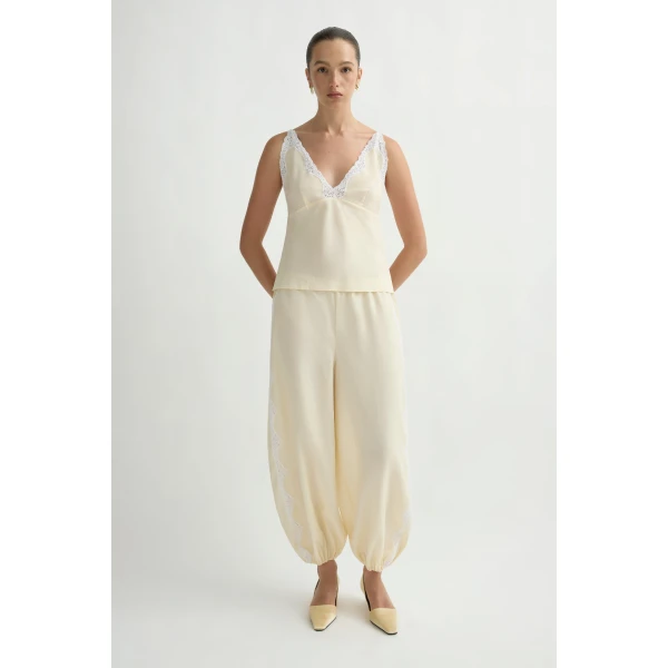 Posse Tabitha Top in Buttermilk | Tops | Luxury Shoes , view 3