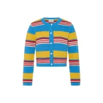 Posse Tammy Cardigan in Blue Multistripe | Cardigan | Luxury Shoes 