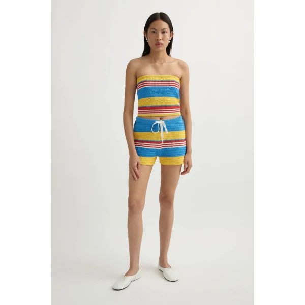 Posse Tammy Top in Blue Multistripe | Tops | Luxury Shoes , view 3