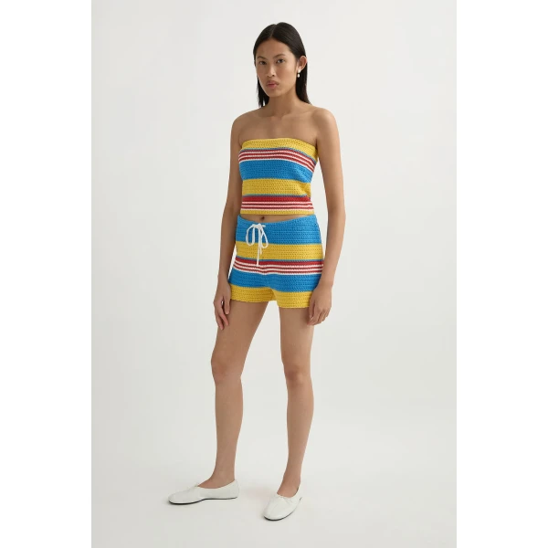 Posse Tammy Top in Blue Multistripe | Tops | Luxury Shoes , view 4