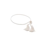 Posse Tassel Belt in Cream | Belts | Luxury Shoes 