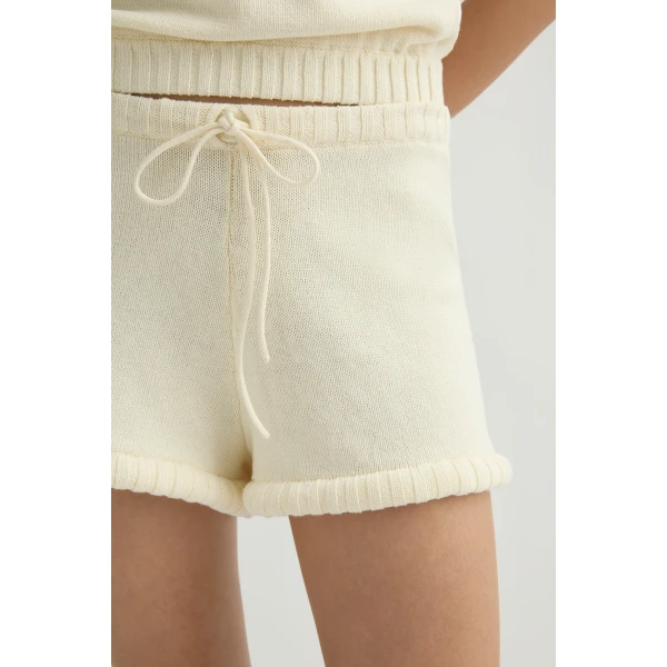Posse Teo Short in Ivory | Shorts | Luxury Shoes , view 3