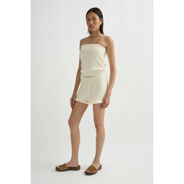Posse Teo Short in Ivory | Shorts | Luxury Shoes , view 4