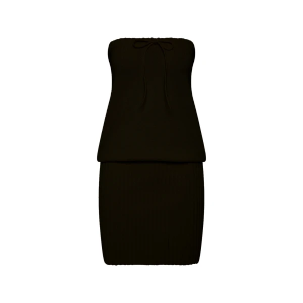 Posse Teo Strapless Dress in Black | Mini Dresses | Luxury Shoes 
