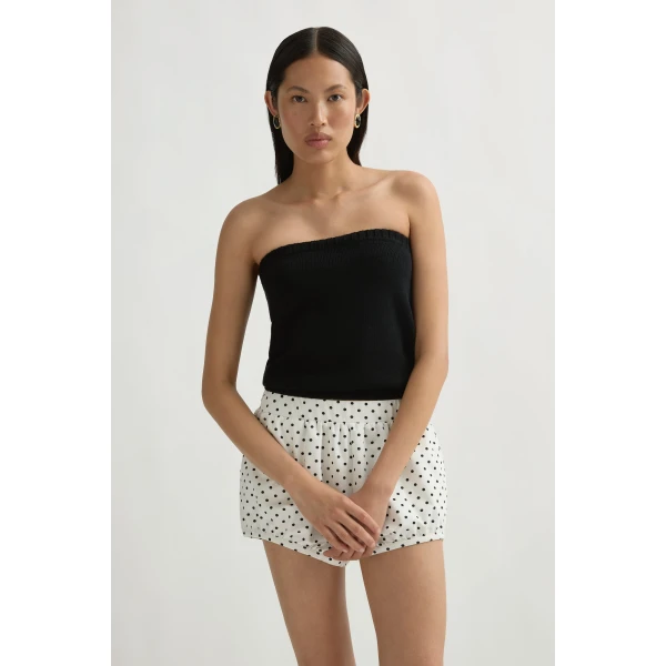 Posse Teo Strapless Top in Black | Sleeveless | Luxury Shoes , view 2