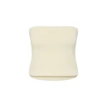 Posse Teo Strapless Top in Ivory | Sleeveless | Luxury Shoes 
