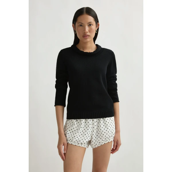 Posse Teo Sweater in Black | Sweaters | Luxury Shoes , view 2