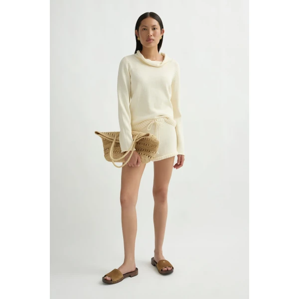 Posse Teo Sweater in Ivory | Sweaters | Luxury Shoes , view 2